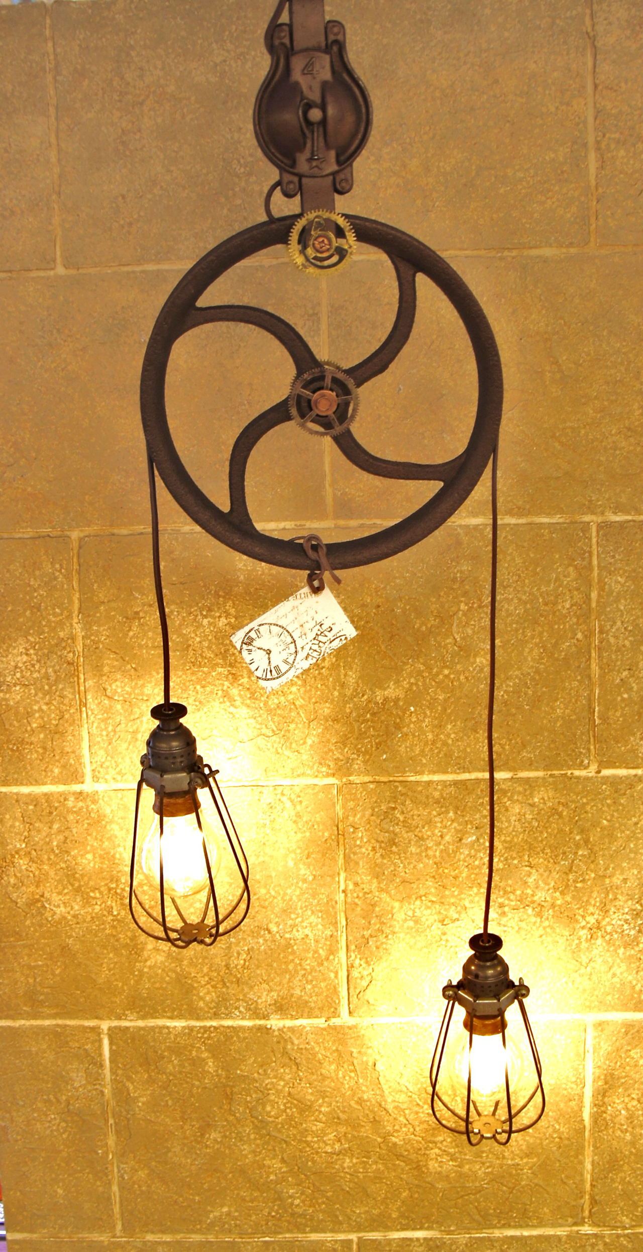 Pulley Steampunk Light