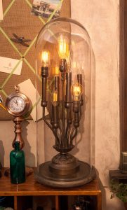 steampunk cloche light