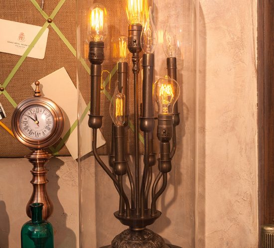 steampunk cloche light